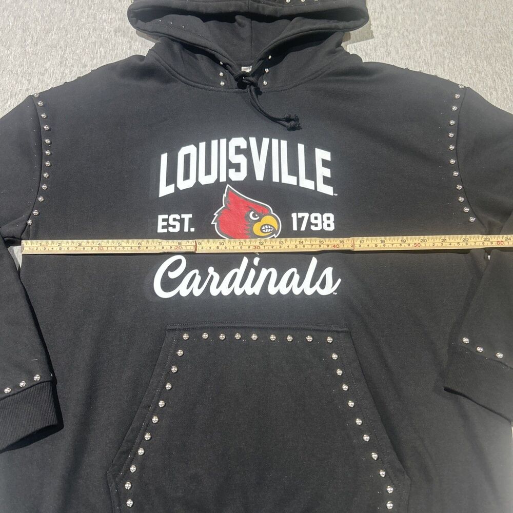 Gameday Couture Louisville Cardinals Studded Hoodie Womens Large Black NWT - Picture 9 of 13